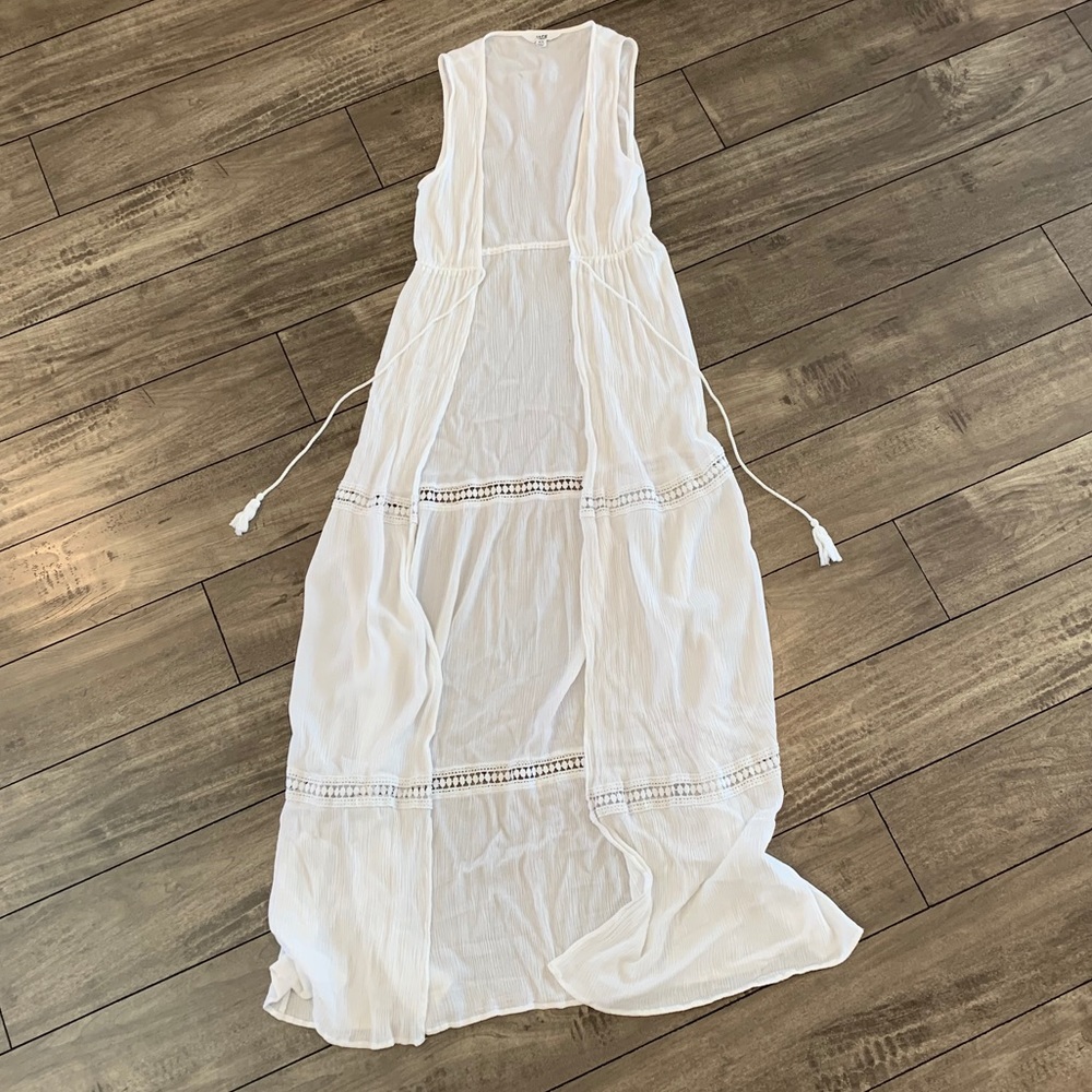 long vest w/tie
